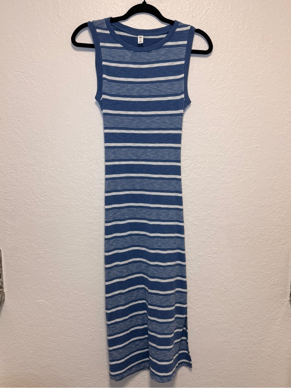 bp Blue & White Striped Sleeveless Maxi Dress